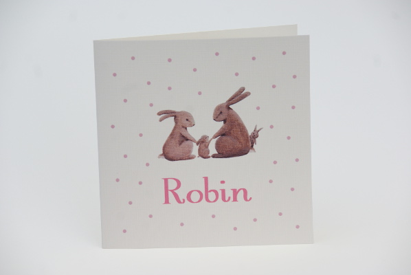 geboortekaartje robin lichtroze